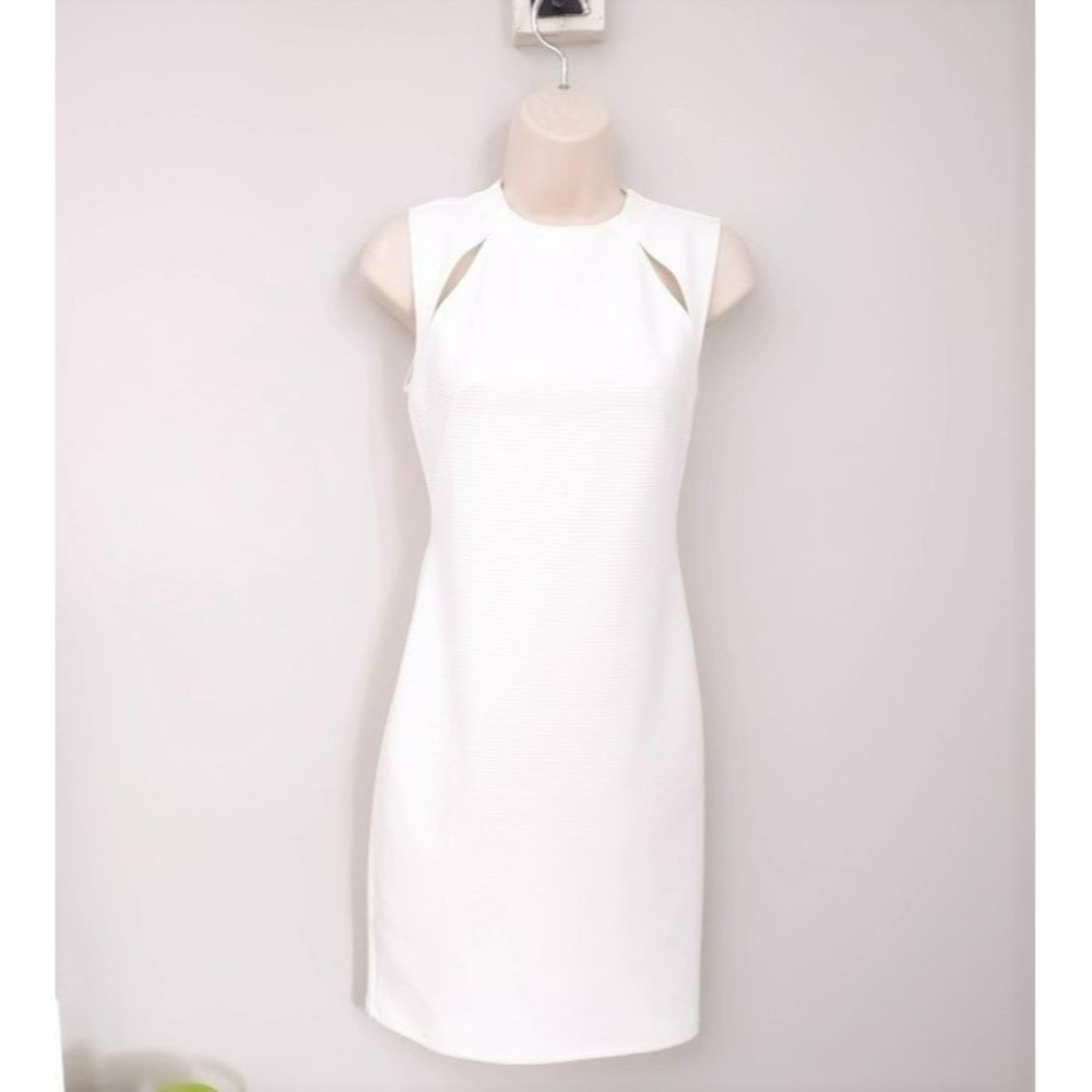 TopShop White Sleeveless Dress with Cut-outs Sz 4